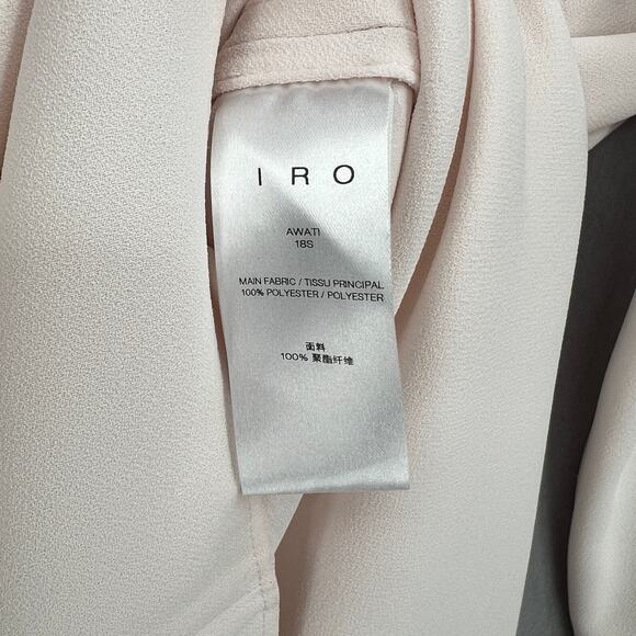 IRO Crew Cutout Mini Dress Womens 6 Light Pink Awati Asymmetrical Open Shoulder - Picture 11 of 14